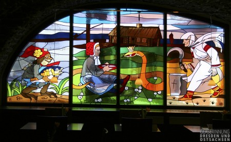 Bleiverglasungen im sorbischen Restaurant Wjelbik, Bautzen